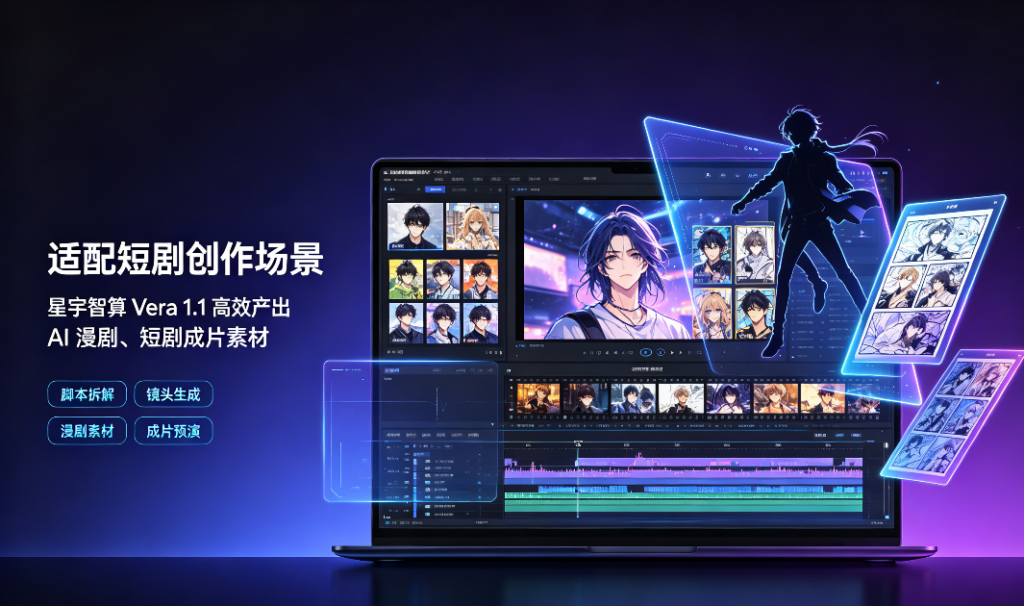 适配短剧创作场景，星宇智算 Vera 1.1 高效产出 AI 漫剧、短剧成片素材