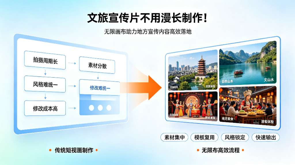 文旅宣传片不用漫长制作！无限画布助力地方宣传内容高效落地