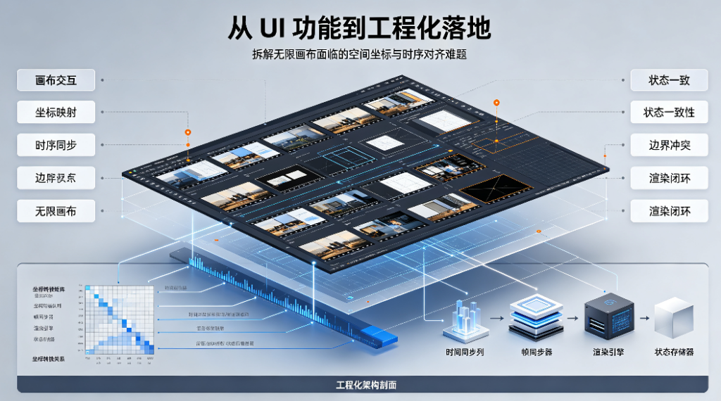 从 UI 功能到工程化落地，拆解无限画布面临的空间坐标与时序对齐难题