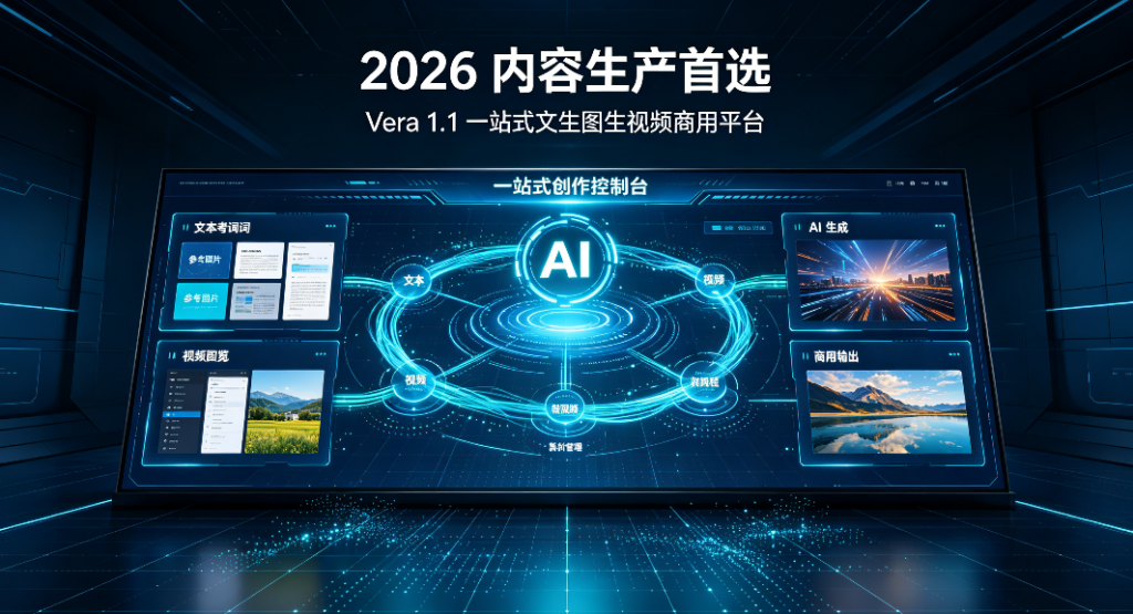 2026 内容生产首选：Vera 1.1 一站式文生图生视频商用平台