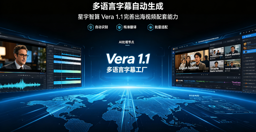 多语言字幕自动生成，星宇智算 Vera 1.1 完善出海视频配套能力