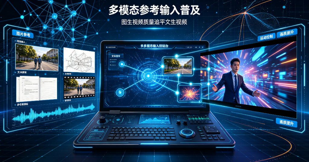 多模态参考输入普及,图生视频质量追平文生视频