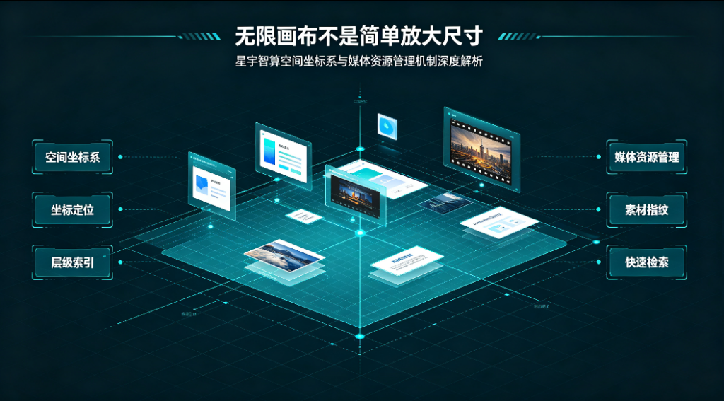 无限画布不是简单放大尺寸：星宇智算空间坐标系与媒体资源管理机制深度解析