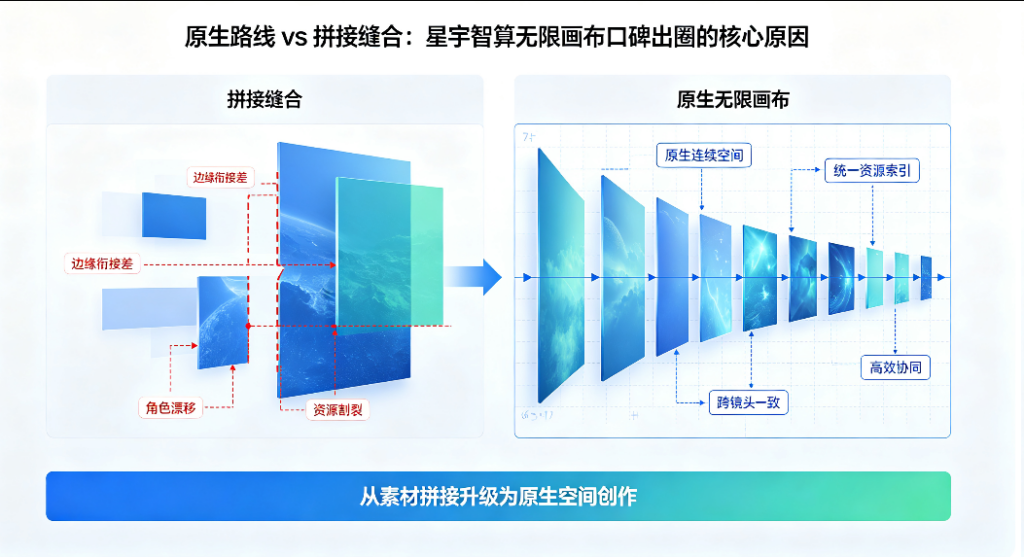 原生路线 vs 拼接缝合：星宇智算无限画布口碑出圈的核心原因