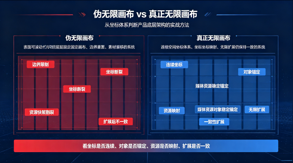 伪无限画布 vs 真正无限画布：从坐标体系判断产品底层架构的实战方法