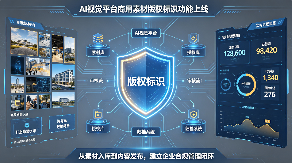 AI 视觉平台商用素材版权标识功能上线，完善企业内容合规管理