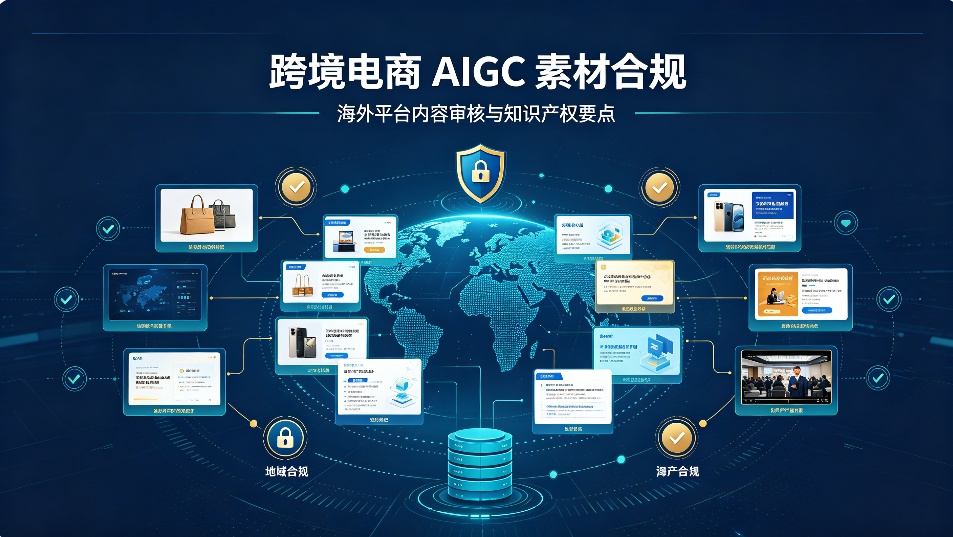 跨境电商 AIGC 素材合规：海外平台内容审核与知识产权要点