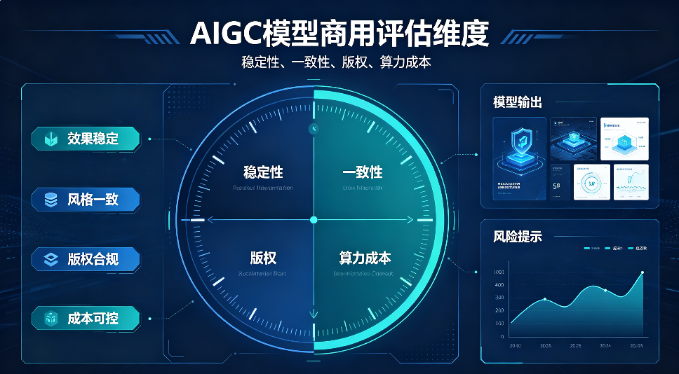 AIGC 模型商用评估维度：稳定性、一致性、版权、算力成本