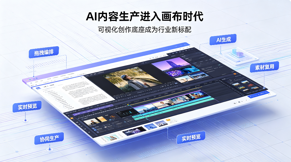 AI 内容生产进入画布时代，可视化创作底座成为行业新标配