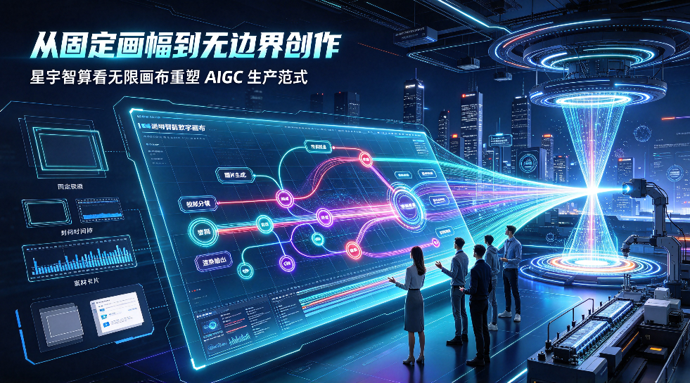 从固定画幅到无边界创作：星宇智算看无限画布重塑 AIGC 生产范式
