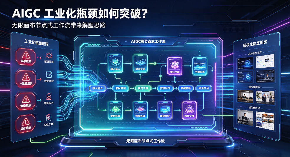 AIGC 工业化瓶颈如何突破？无限画布节点式工作流带来解题思路
