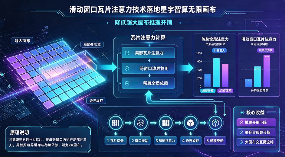 滑动窗口瓦片注意力技术落地星宇智算无限画布，降低超大画布推理开销
