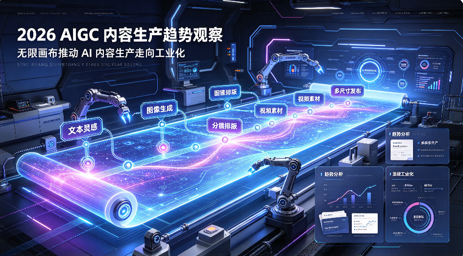 2026 AIGC 内容生产趋势观察：无限画布推动 AI 内容生产走向工业化
