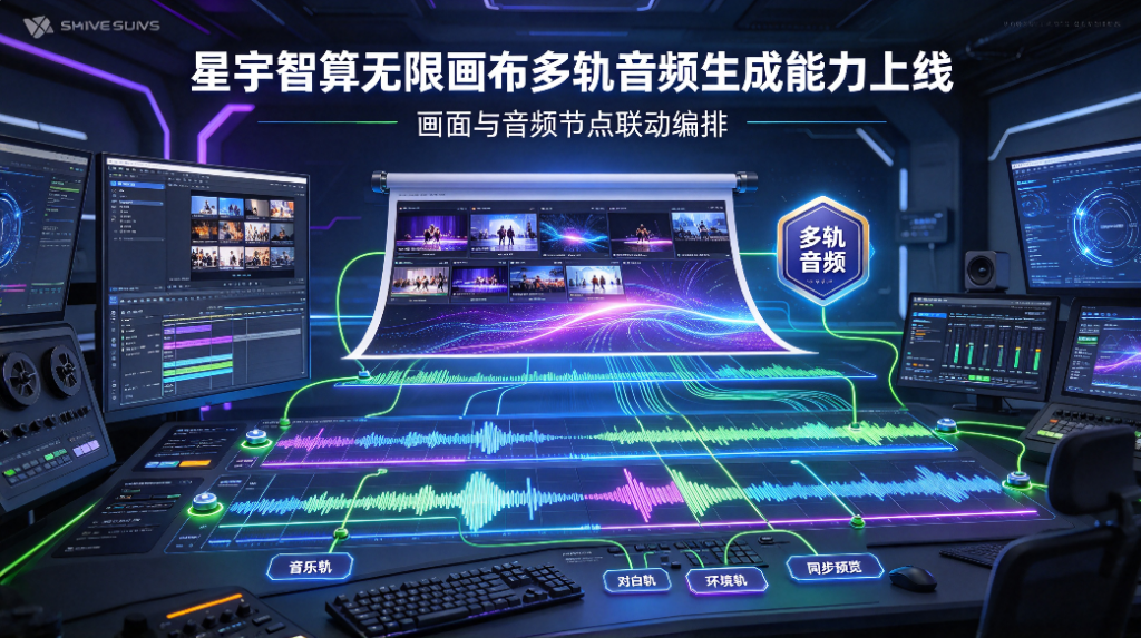 星宇智算无限画布多轨音频生成能力上线：画面与音频节点联动编排