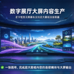 数字展厅大屏内容生产,星宇智算无限画布支持超大画幅连续画面
