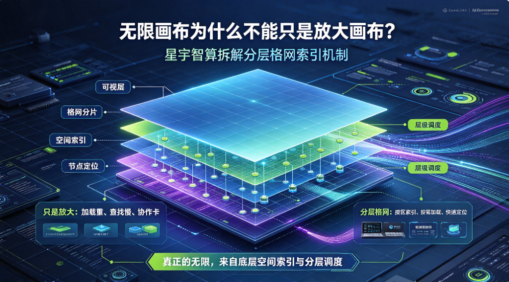 无限画布为什么不能只是 “放大画布”？星宇智算拆解分层格网索引机制