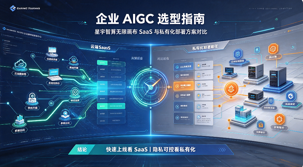 企业 AIGC 选型指南：星宇智算无限画布 SaaS 与私有化部署方案对比