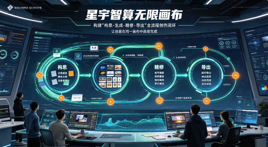 星宇智算无限画布：构建 “构思 – 生成 – 精修 – 导出” 全流程创作闭环