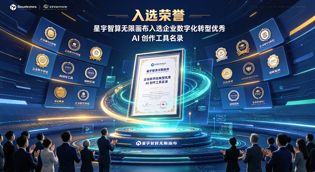 星宇智算无限画布入选企业数字化转型优秀 AI 创作工具名录