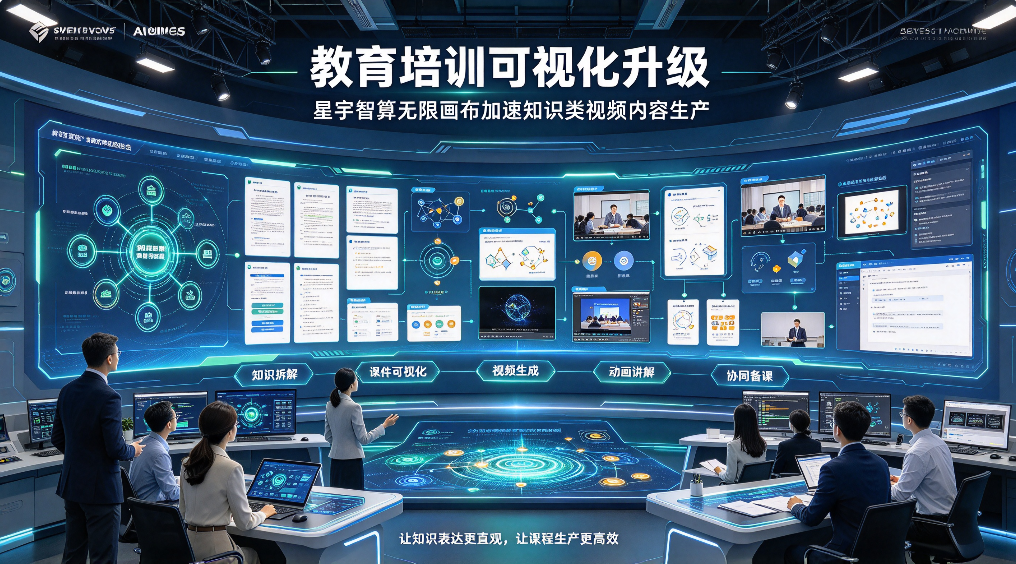 教育培训可视化升级：星宇智算无限画布加速知识类视频内容生产
