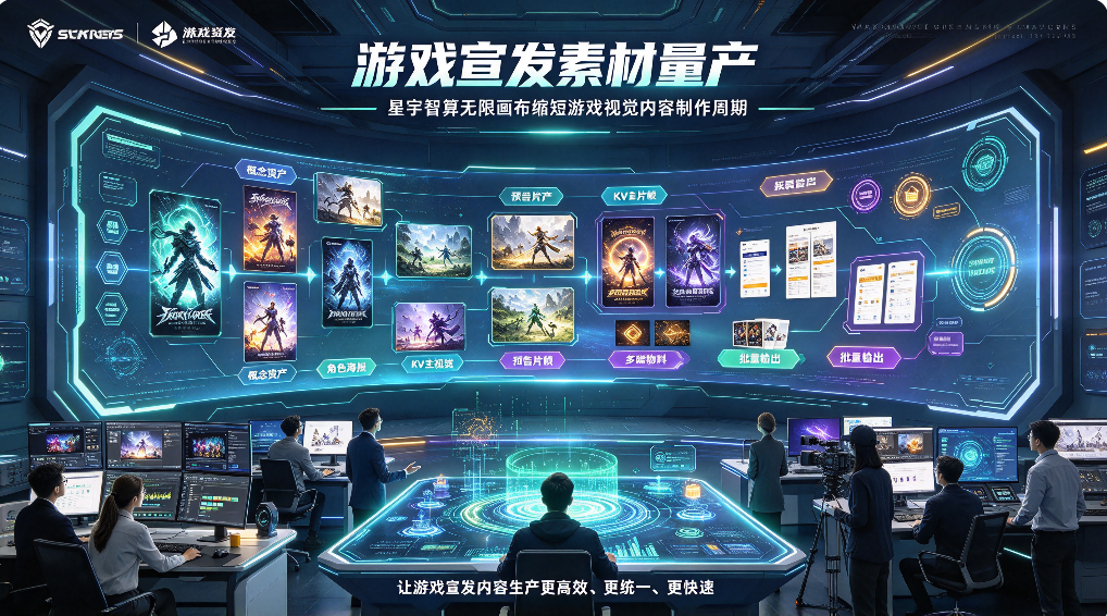 游戏宣发素材量产：星宇智算无限画布缩短游戏视觉内容制作周期