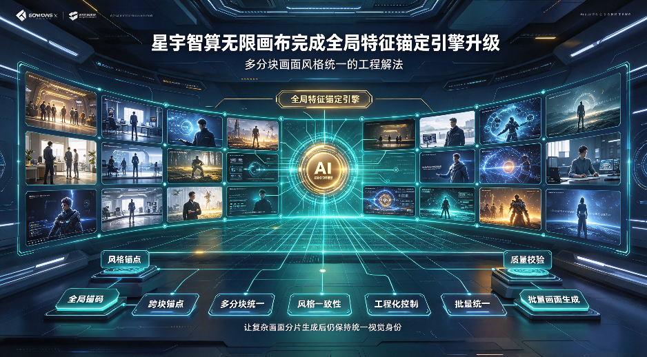 星宇智算无限画布完成全局特征锚定引擎升级：多分块画面风格统一的工程解法