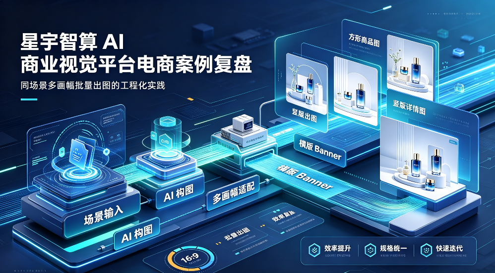 星宇智算 AI 商业视觉平台电商案例复盘：同场景多画幅批量出图的工程化实践
