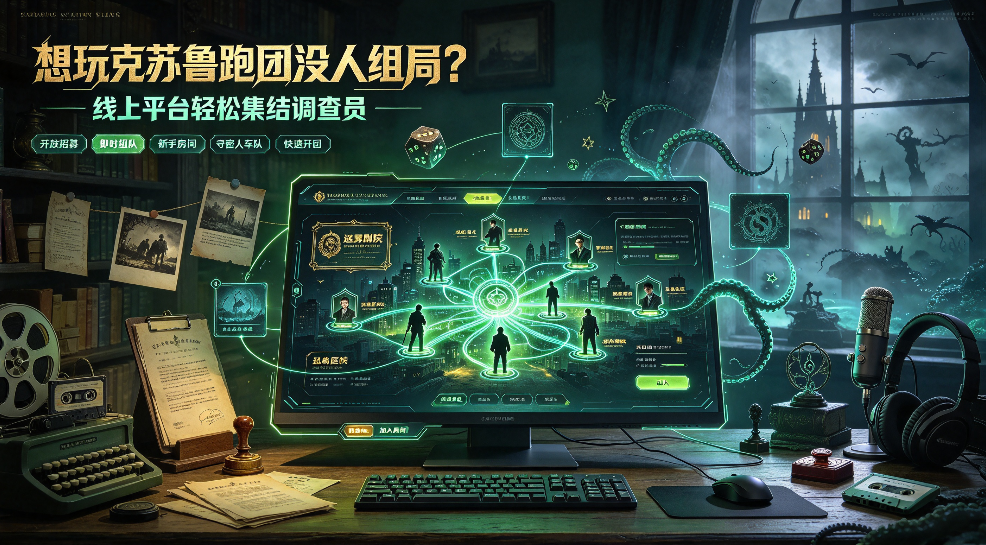 想玩克苏鲁跑团没人组局？线上平台轻松集结调查员