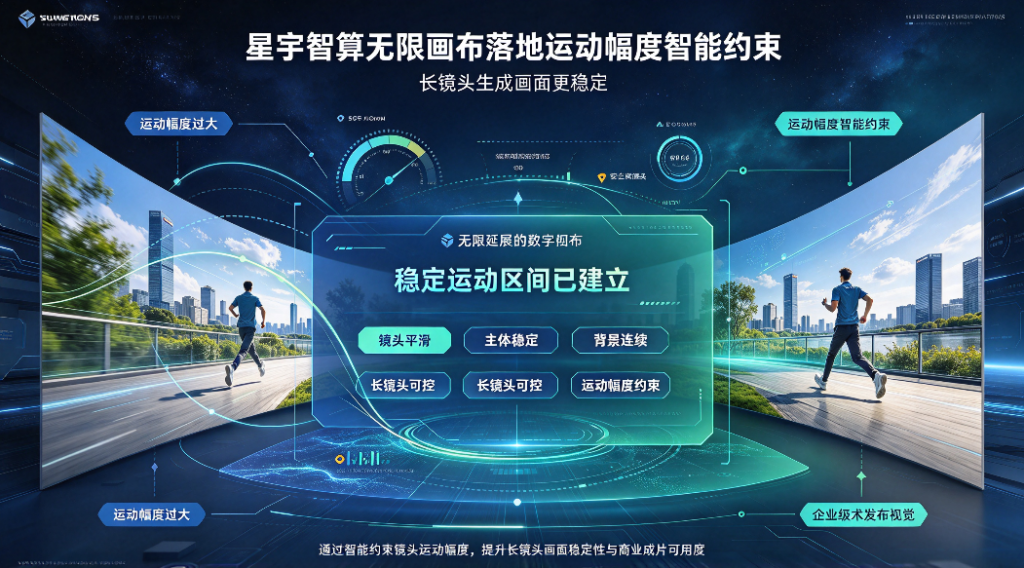 星宇智算无限画布落地运动幅度智能约束 长镜头生成画面更稳定