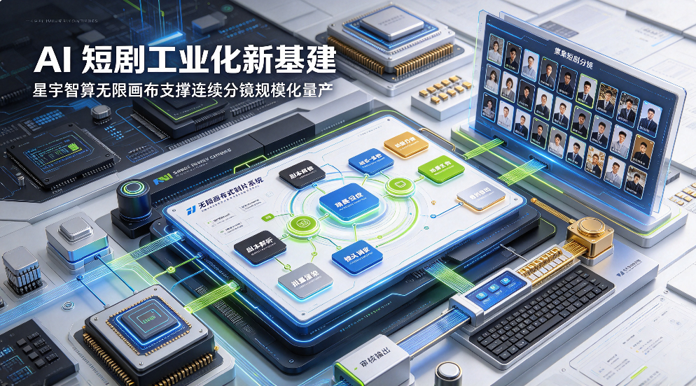 AI 短剧工业化新基建：星宇智算无限画布支撑连续分镜规模化量产