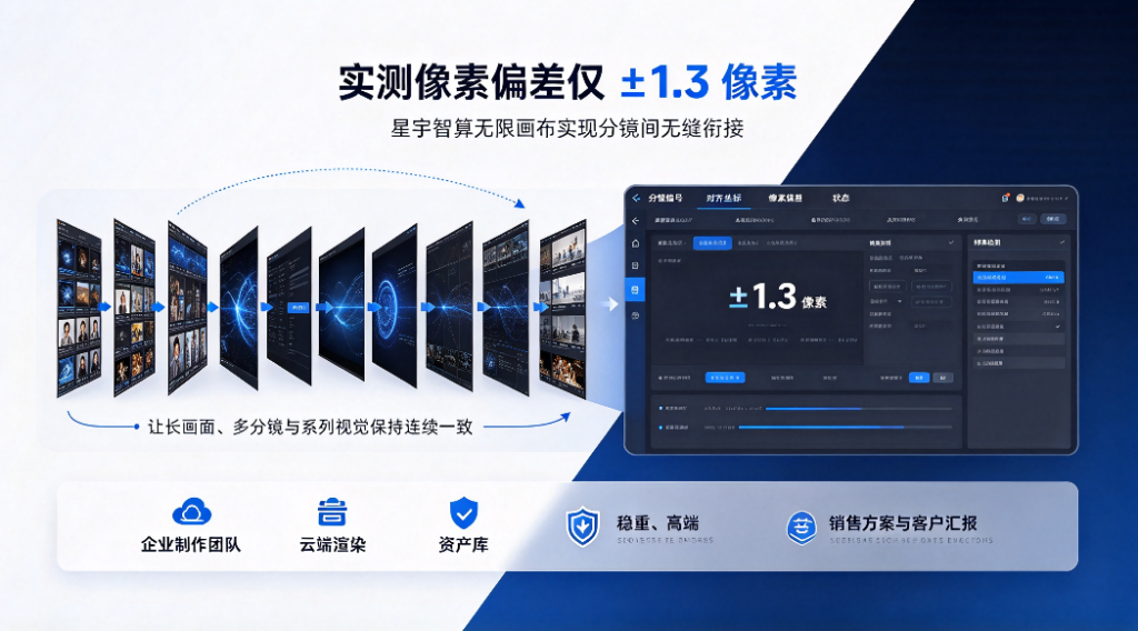 实测像素偏差仅 ±1.3 像素 星宇智算无限画布实现分镜间无缝衔接