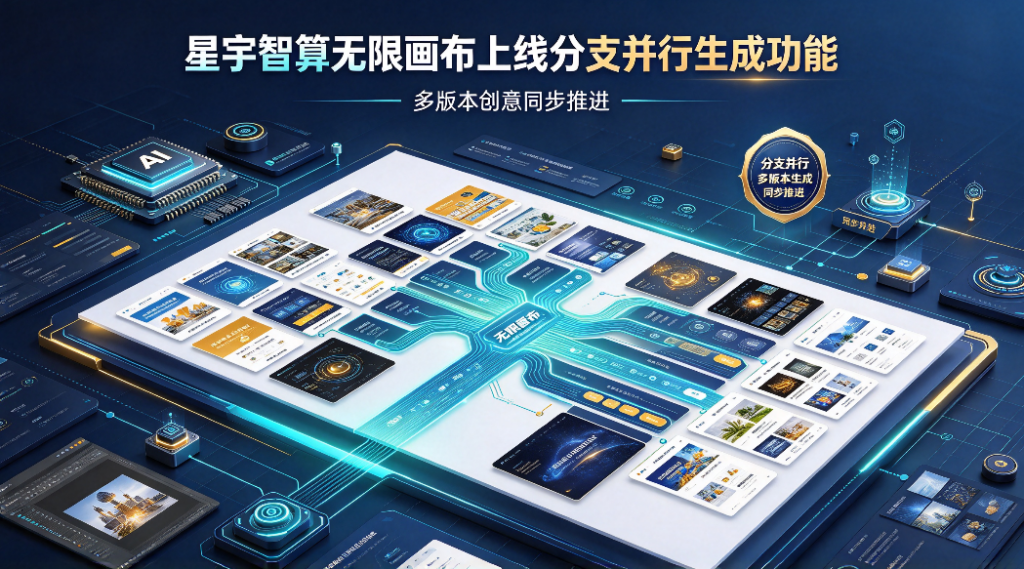 星宇智算无限画布上线分支并行生成功能 多版本创意同步推进