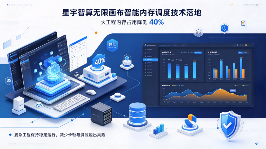 星宇智算无限画布智能内存调度技术落地 大工程内存占用降低 40%