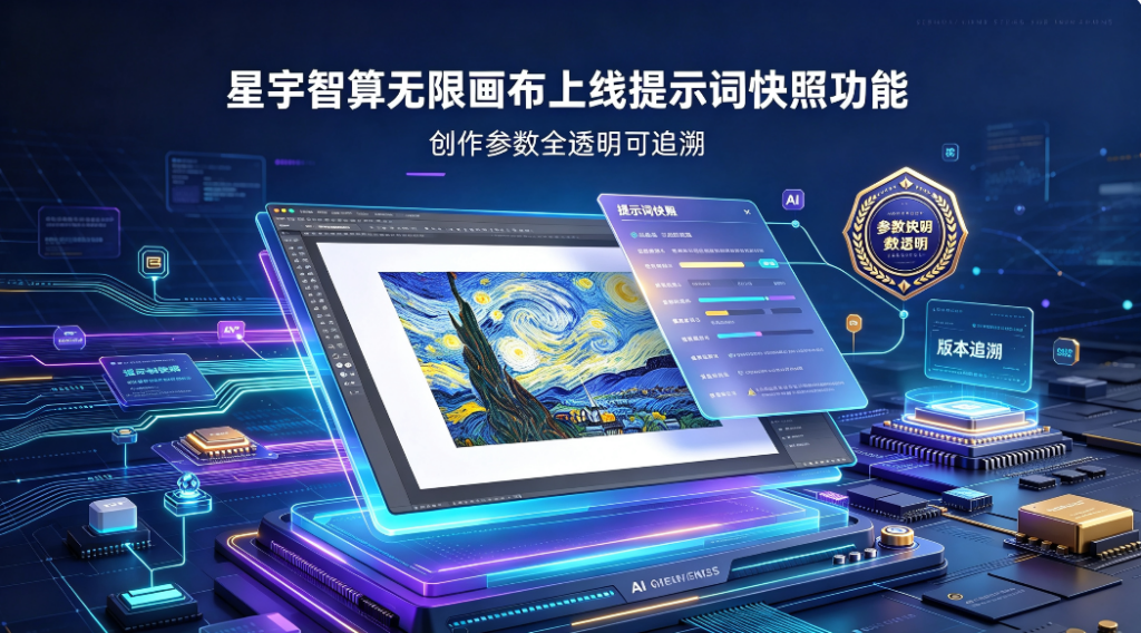星宇智算无限画布上线提示词快照功能 创作参数全透明可追溯